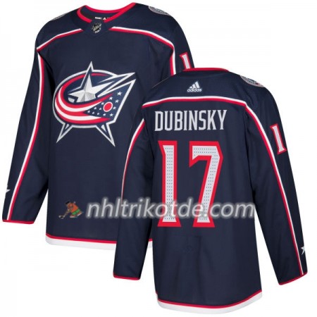 Columbus Blue Jacket Trikots Brandon Dubinsky 17 Adidas 2017-2018 Marineblau Authentic - Herren